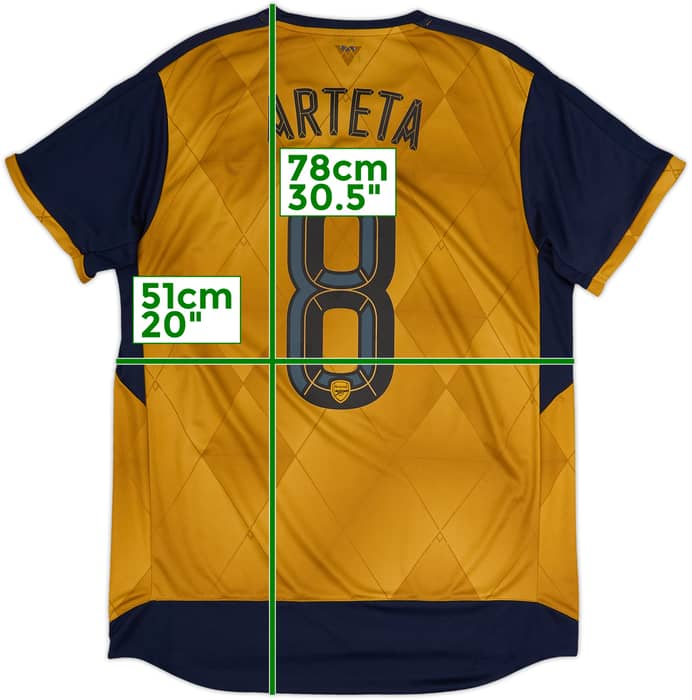 2015-16 Arsenal Camiseta Visitante Arteta #8 - 7/10 - (M)