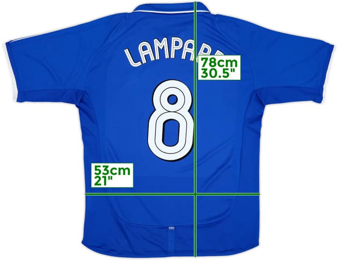 Camiseta de local del Chelsea 2001-03 Lampard #8 - 8/10 - (L)