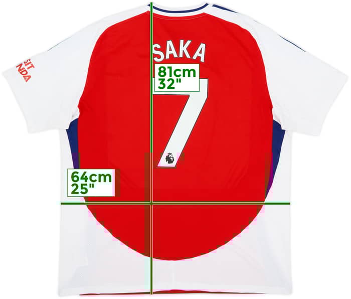 Camiseta de local del Arsenal 2024-25 Saka #7 - 8/10 - (XXL)