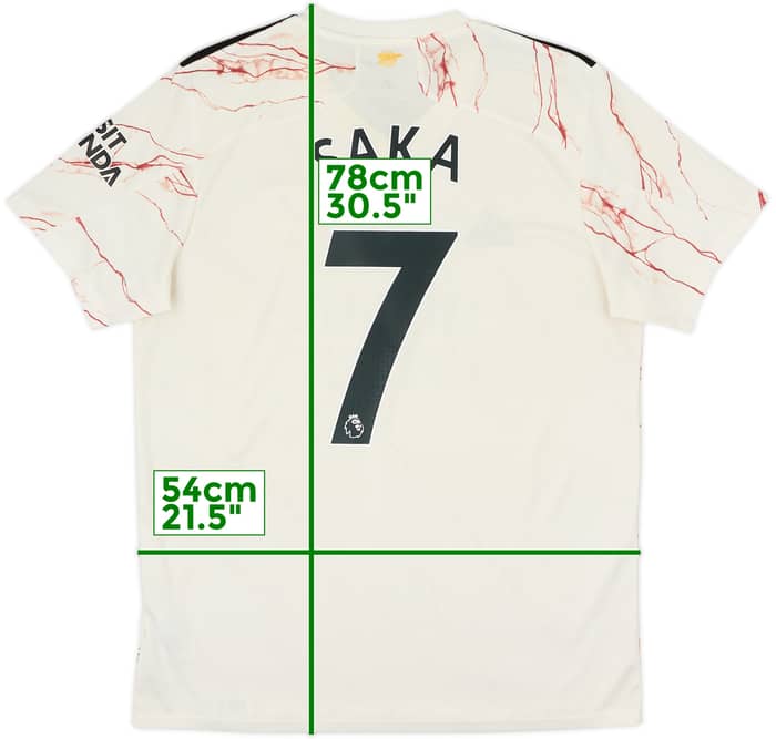 2020-21 Arsenal Visitante Camiseta Saka #7 - 6/10 - (L)