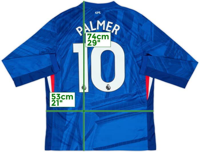 2025-26 Chelsea Home L/S Shirt Palmer #10 - 10/10 - (L)