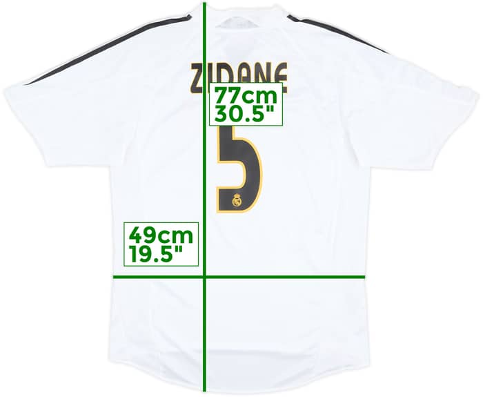 2004-05 Real Madrid Camiseta Local Zidane #5 - 7/10 - (M)