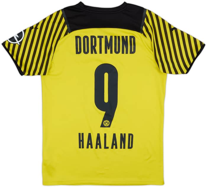 2021-22 Borussia Dortmund Home Shirt Haaland #9 - 6/10 - (S)