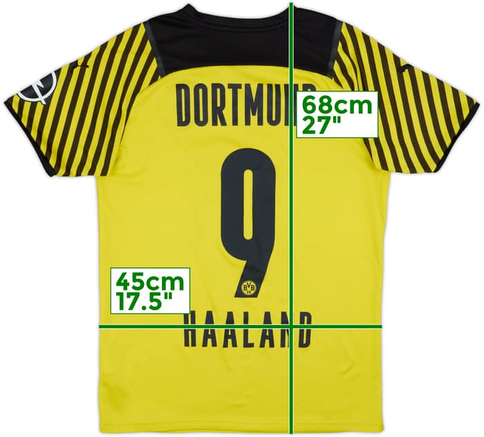 2021-22 Borussia Dortmund Home Shirt Haaland #9 - 6/10 - (S)