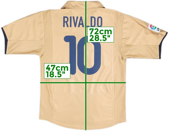 2001-03 Barcelona Away Shirt Rivaldo #10 - 8/10 - (S)