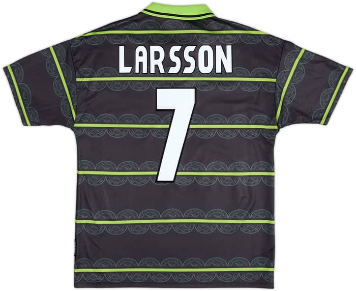 1998-99 Celtic Away Shirt Larsson #7 - 9/10 - (M)
