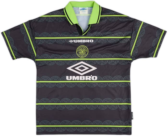 1998-99 Celtic Away Shirt Larsson #7 - 9/10 - (M)