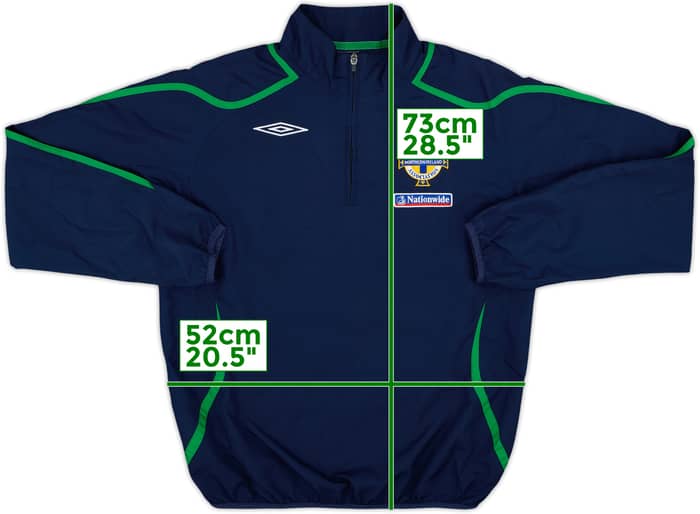 2007-09 Northern Ireland Umbro 1/4 Zip Drill Top - 6/10 - (M)