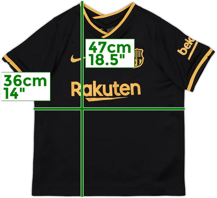 2020-21 Barcelona Away Shirt - 9/10 - (S.Boys)