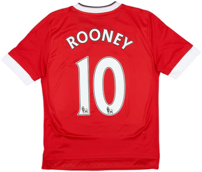 2015-16 Manchester United Home Shirt Rooney #10 - 9/10 - (L.Boys)