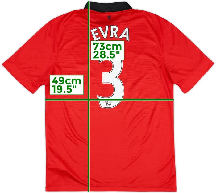 Camiseta de local del Manchester United 2013-14 Evra #3 - 7/10 - (M)
