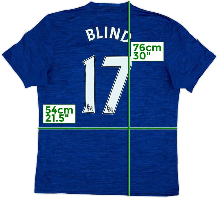 2016-17 Manchester United Away Shirt Blind #17 - 5/10 - (L)