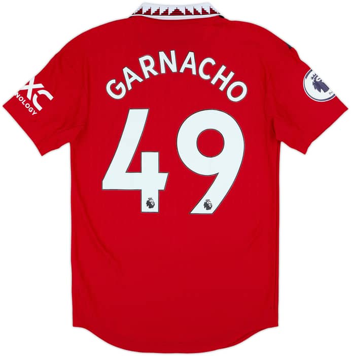 2022-23 Manchester United Authentic Home Shirt Garnacho #49 - 8/10 - (S)