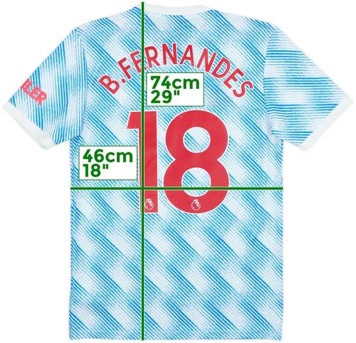 2021-22 Manchester United Away Shirt B.Fernandes #18 - 7/10 - (S)