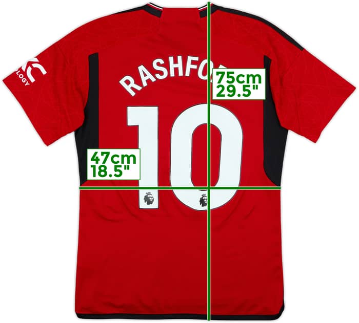2023-24 Manchester United Home Shirt Rashford #10 - 9/10 - (M)