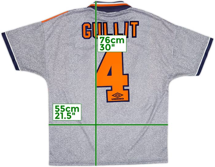 1994-96 Chelsea Away Shirt Gullit #4 - 9/10 - (L)