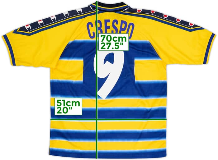 1999-00 Parma Home Shirt Crespo #9 - 8/10 - (S)