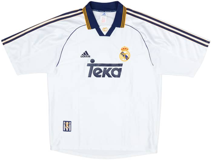 1998-00 Real Madrid Home Shirt R.Carlos #3 - 8/10 - (L)