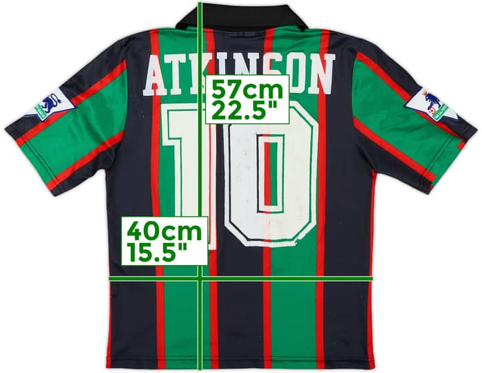 1993-95 Aston Villa Away Shirt Atkinson #10 - 6/10 - (L.Boys)