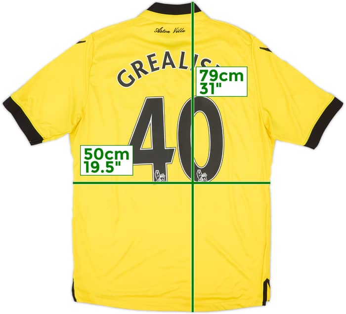 2015-16 Aston Villa Away Shirt Grealish #40 - 6/10 - (L)