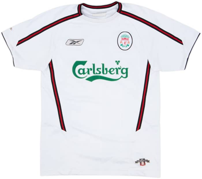 2003-04 Liverpool Away Shirt Hyypia #4 - 7/10 - (XL.Boys)