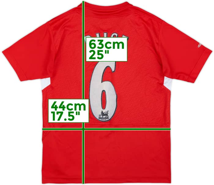 Camiseta de local del Liverpool 2004-06 Riise #6 - 7/10 - (Niños L.)