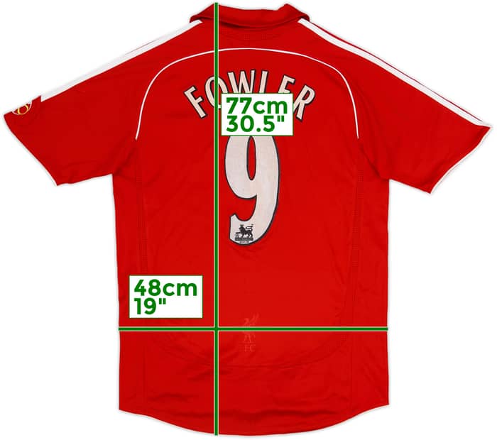 2006-08 Liverpool Home Shirt Fowler #9 - 7/10 - (S)