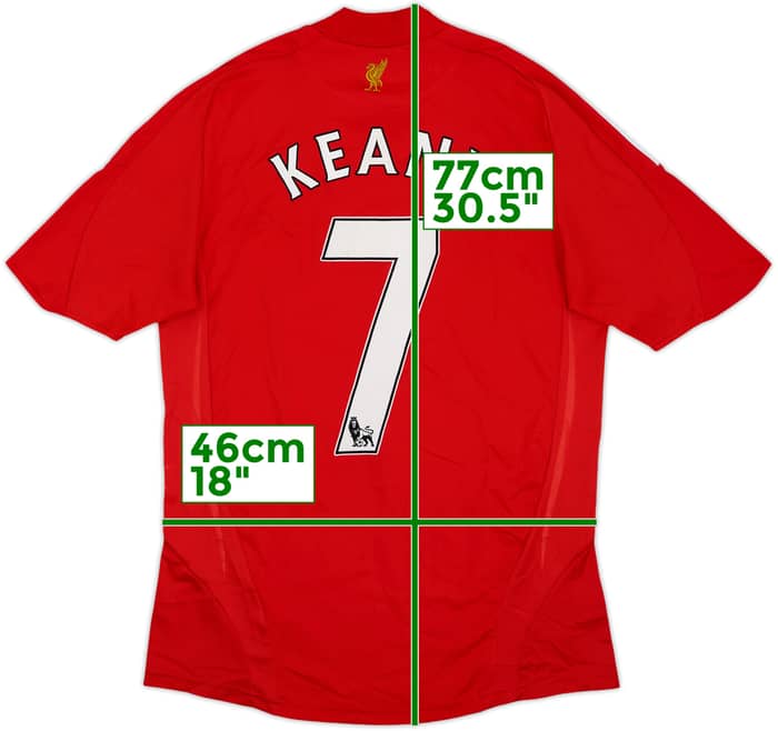 2008-10 Liverpool Home Shirt Keane #7 - 8/10 - (S)