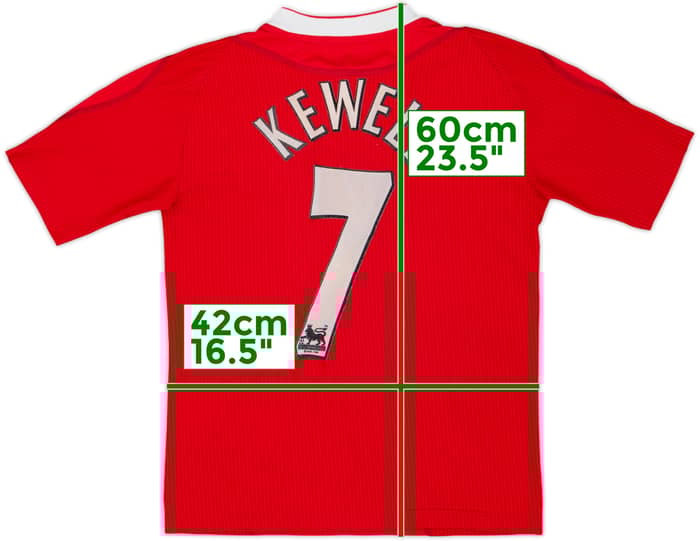 2002-04 Liverpool Home Shirt Kewell #7 - 6/10 - (L.Boys)