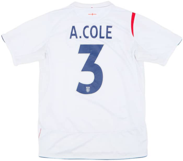 2005-07 England Home Shirt A.Cole #3 - 6/10 - (XL.Boys)