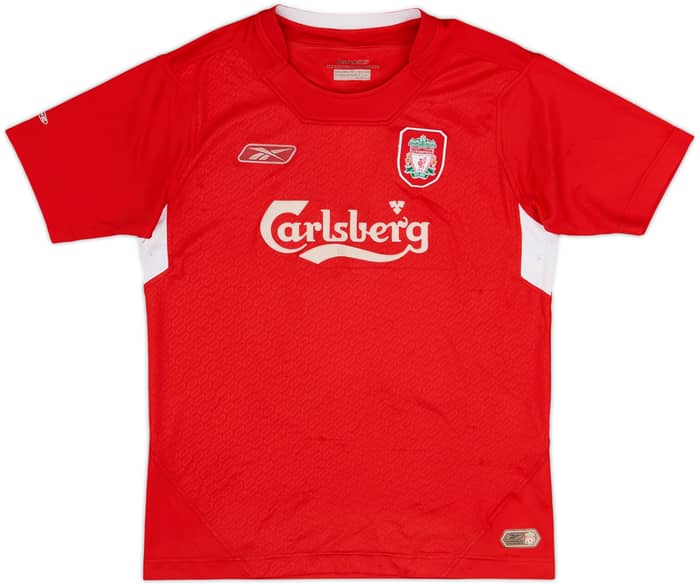 2004-06 Liverpool Home Shirt Gerrard #17 - 5/10 - (L.Boys)