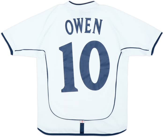 2001-03 England Home Shirt Owen #10 - 8/10 - (L.Boys)