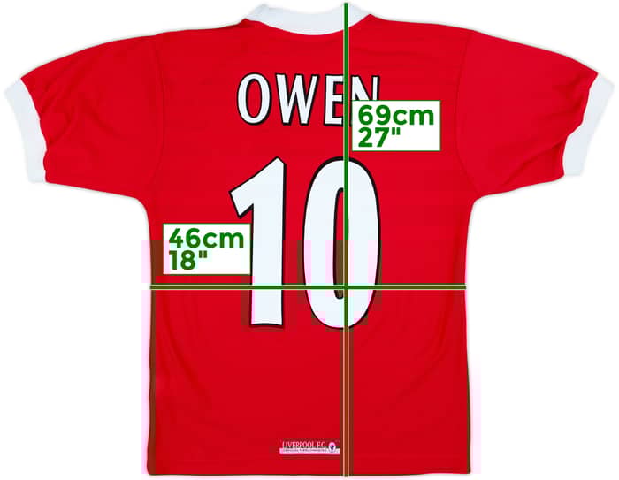 1998-00 Liverpool Home Shirt Owen #10 - 8/10 - (S)