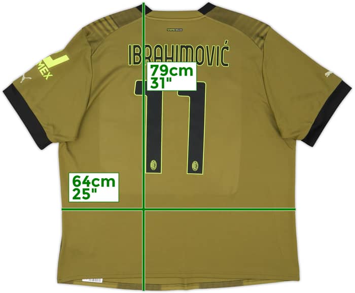 2022-23 AC Milan Third Shirt Ibrahimovic #11 - 10/10 - (XXL)