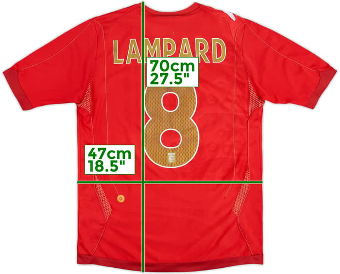 2006-08 England Away Shirt Lampard #8 - 5/10 - (S)