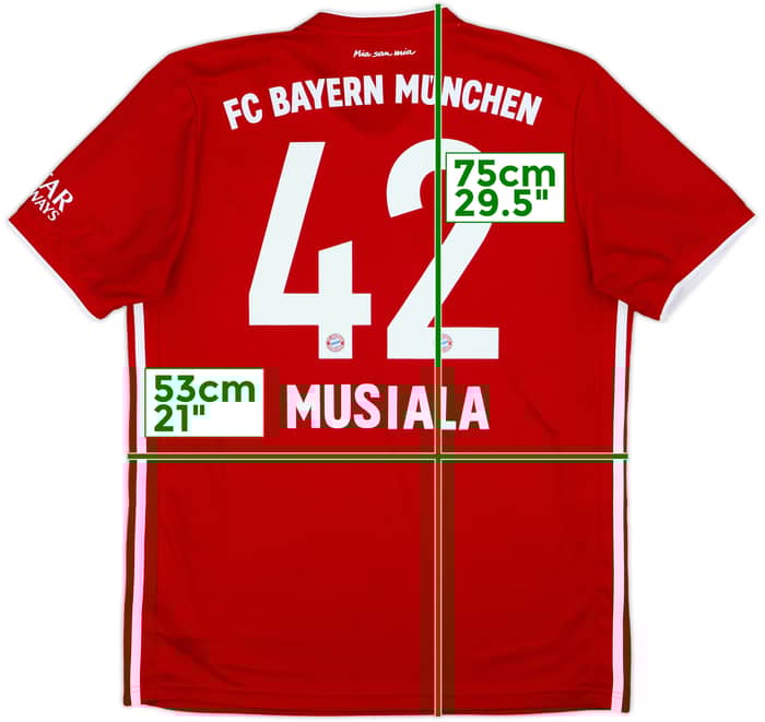 2020-21 Bayern Munich Home Shirt Musiala #42 - 10/10 - (L)