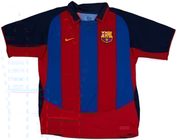 2003-04 Barcelona Home Shirt Ronaldinho #10 - 8/10 - (L)