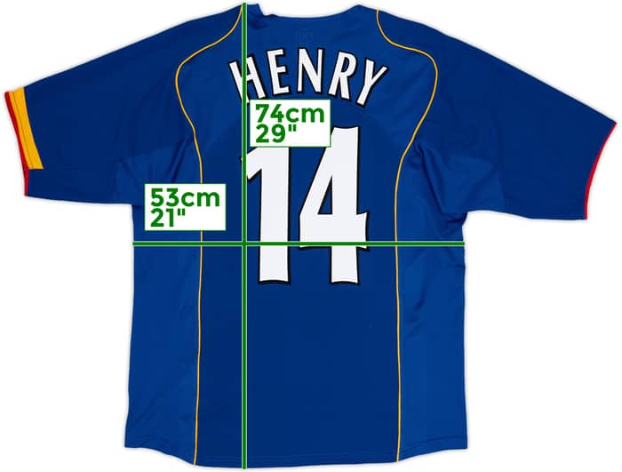2004-06 Arsenal Away Shirt Henry #14 - 7/10 - (L)