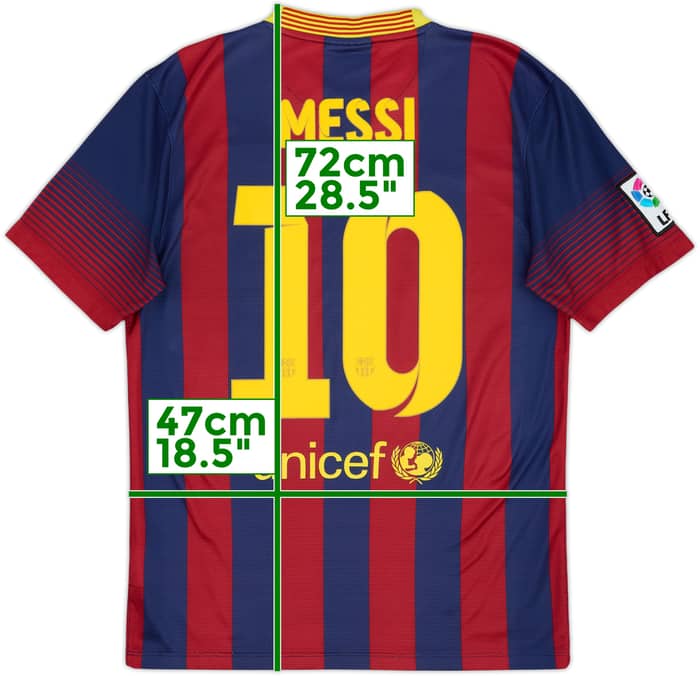 2013-14 Barcelona Home Shirt Messi #10 - 6/10 - (S)
