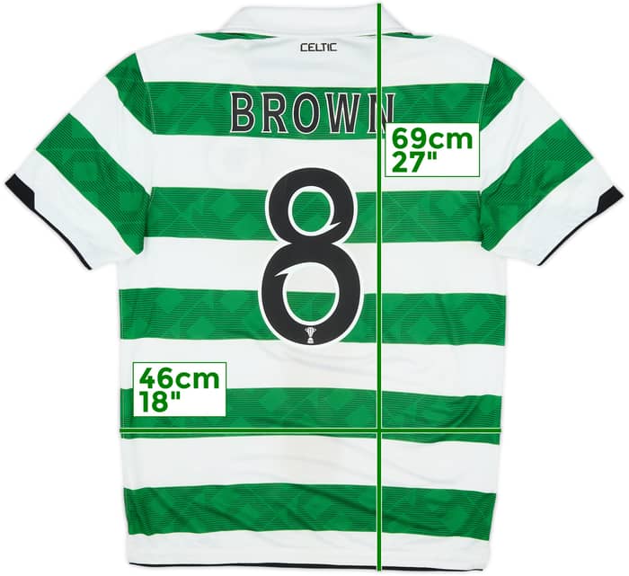 2010-12 Celtic Home Shirt Brown #8 - 6/10 - (S)