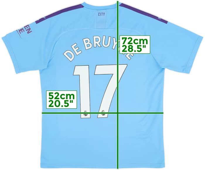 2019-20 Manchester City Home Shirt De Bruyne #17 - 6/10 - (L)