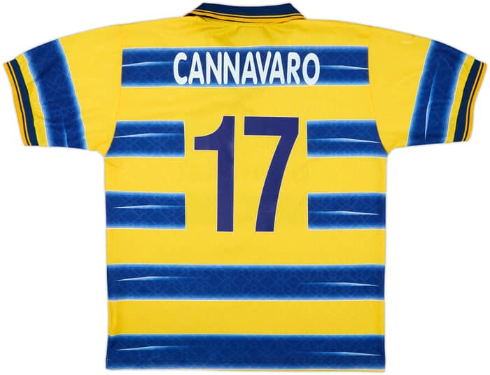 1998-99 Parma Home Shirt Cannavaro #17 - 8/10 - (XL)
