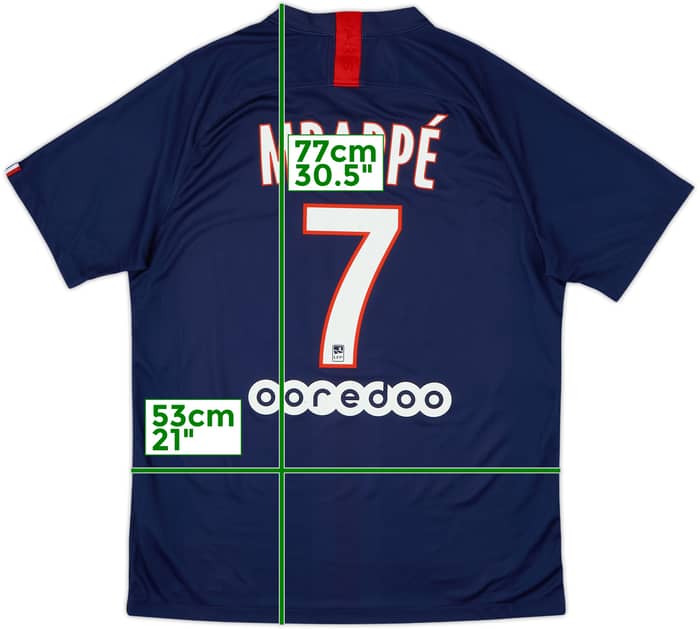 2019-20 Paris Saint-Germain Camiseta Local Mbappe #7 - 9/10 - (L)