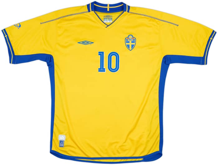 2003-04 Sweden Home Shirt Ibrahimovic #10 - 9/10 - (L)