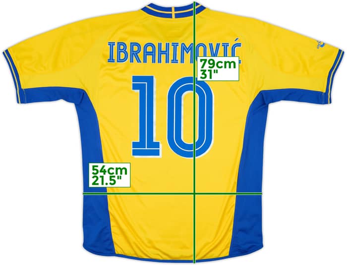 2003-04 Sweden Home Shirt Ibrahimovic #10 - 9/10 - (L)