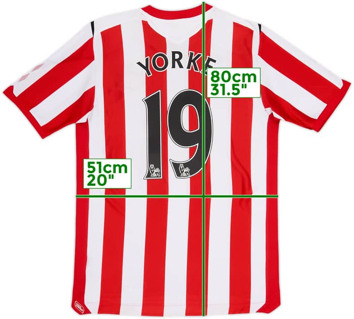 2007-08 Sunderland Home Shirt Yorke #19 - 7/10 - (L)