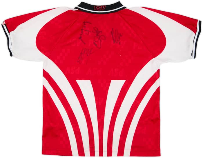 1996-97 PSV Signed Home Shirt - 6/10 - (S.Boys)