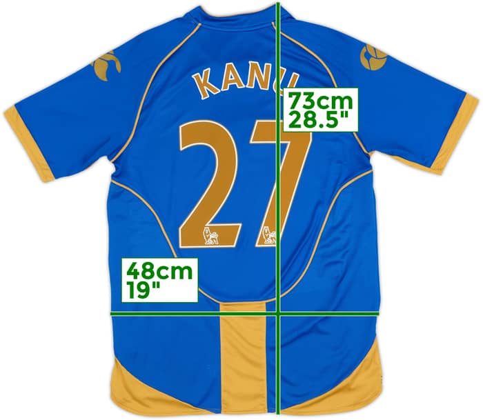 2008-09 Portsmouth Home Shirt Kanu #27 - 7/10 - (M)