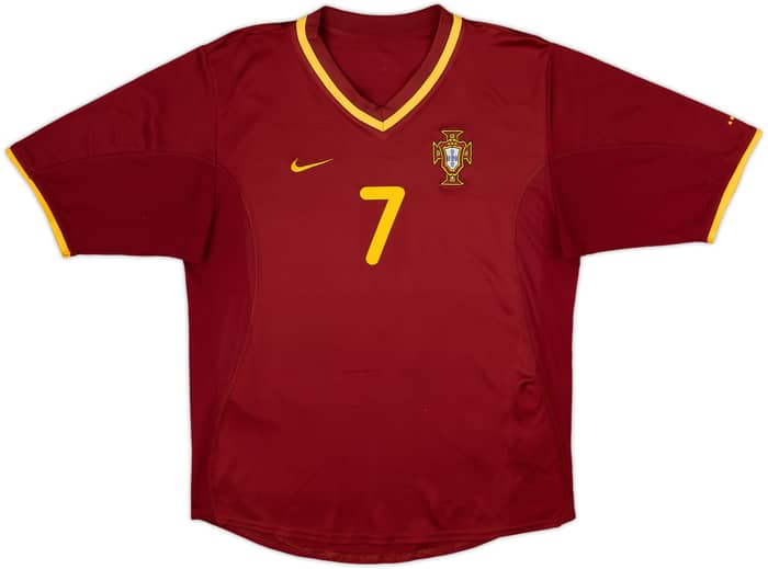 2000-02 Portugal Home Shirt Figo #7 - 8/10 - (S)