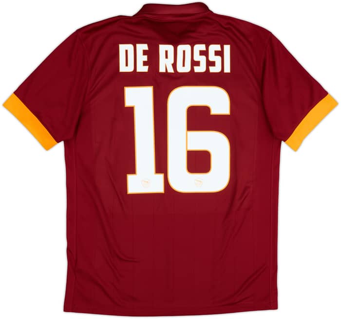 2014-15 Roma Home Shirt De Rossi #16 - 6/10 - (M)